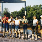 construction workers at MA Bank site